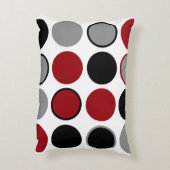赤、黒、灰色の円 アクセントクッション (裏面(縦))
