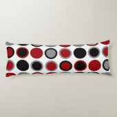 赤、黒、灰色の円 ボディピロー (裏面)