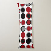 赤、黒、灰色の円 ボディピロー (裏面 (縦))