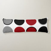 赤、黒、灰色の円 ボディピロー (裏面)