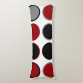 赤、黒、灰色の円 ボディピロー (正面縦)