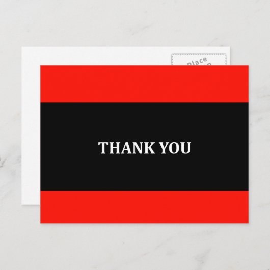赤・黒・白ありがとうはがき ポストカード (正面/裏面)