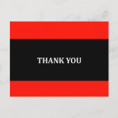 赤・黒・白ありがとうはがき ポストカード (正面)