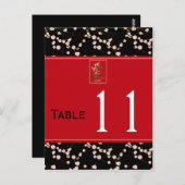 赤、黒、白のさくらんぼ ポストカード (正面/裏面)