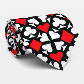 赤、黒、白のカー遊ド記号パターン ネクタイ (ロール)
