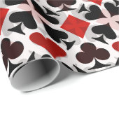 赤、黒、白のカー遊ド記号パターン ラッピングペーパー (ロールコーナー)