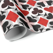 赤、黒、白のカー遊ド記号パターン ラッピングペーパー (ロールコーナー)
