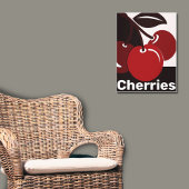 赤、黒、白のキッチンウォールデコールアイディア – ポスター