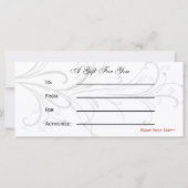 赤・黒・白のシックなギフト券 (裏面)