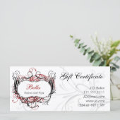 赤・黒・白のシックなギフト券 (スタンド正面)