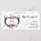 赤・黒・白のシックなギフト券 (正面/裏面)