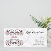 赤・黒・白のシックなギフト券 (スタンド正面)