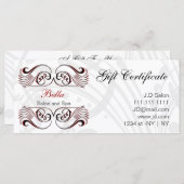 赤・黒・白のシックなギフト券 (正面/裏面)