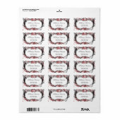 赤、黒、白のシックなビジネス住所 シール (フルシート)