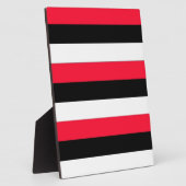 赤、黒、白のストライプ フォトプラーク (側面)