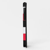 赤、黒、白のストライプ Case-Mate iPhoneケース (裏面/左)