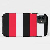 赤、黒、白のストライプ Case-Mate iPhoneケース (裏面(横))