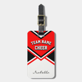 赤・黒・白のチアリーダーの衣装 ラゲッジタグ
