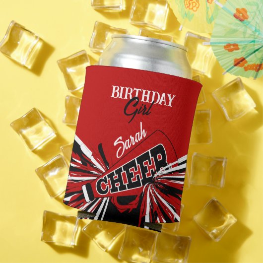 赤・黒・白のチアリーダー 缶クーラー (インサイチュ 夏)