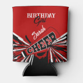 赤・黒・白のチアリーダー 缶クーラー (正面)