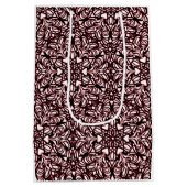 赤、黒、白のハート ミディアムペーパーバッグ (裏面)