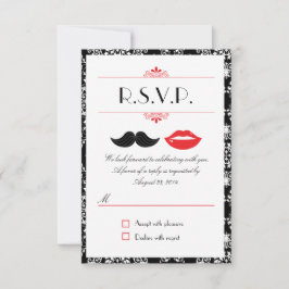赤、黒、白のヒゲと口ひげ ダマスク RSVP
