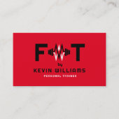 赤・黒・白のフィットネス・トレーナー 名刺 (正面)