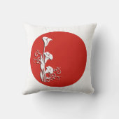 赤、黒、白のユリ枕 クッション (裏面)