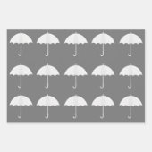 赤・黒・白の傘 ラッピングペーパーシート (正面3)