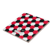 赤・黒・白の六角モノグラム タイル (側面)