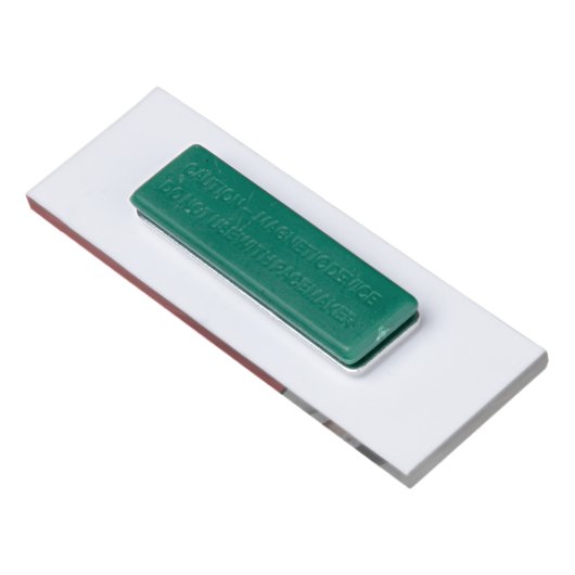 赤、黒、白の写真ID 名札 (裏面)