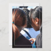 赤・黒・白の女子卒業パーティーの写真 招待状 (裏面)