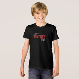 赤、黒、白の幾何学的なピクセルパターン トライブレンドTシャツ