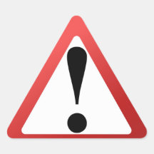 赤、黒、白の感嘆符警告の