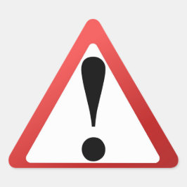 赤、黒、白の感嘆符警告の 三角形シール