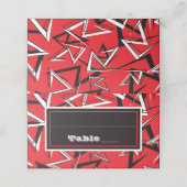 赤、黒、白の折り畳み座席表 プレイスカード (外部開封)