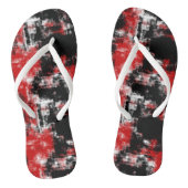 赤、黒、白の抽象的な模様 ビーチサンダル (ソール)