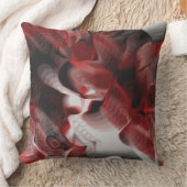 赤、黒、白の抽象芸術 クッション (ブランケット)