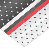 赤、黒、白の水玉模様 ショートテーブルランナー (コーナー)