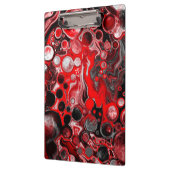 赤、黒、白の流体アート大理石 クリップボード (左)