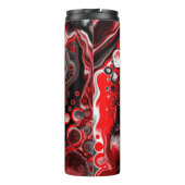 赤、黒、白の流体アート大理石 タンブラー (裏面)