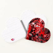 赤、黒、白の流体アート大理石 ノートブック (内部)