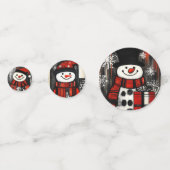 赤、黒、白の雪だるま コンフェッティ (裏面)