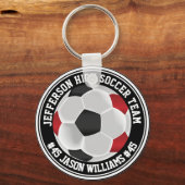赤・黒・白サッカー⚽キーチェーン キーホルダー (正面)