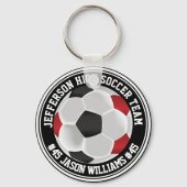 赤・黒・白サッカー⚽キーチェーン キーホルダー (裏面)