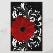 赤・黒・白スクロールガーベラデイジー チラシ (裏面)