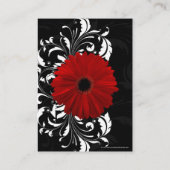 赤・黒・白スクロールガーベラデイジー プレイスカード (裏面)