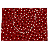 赤/黒/白ドットデザイン ラージペーパーバッグ (正面)