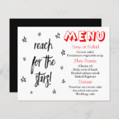 赤・黒・白メニューのスター結婚ズ・ラブ引用文 (正面/裏面)