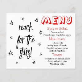 赤・黒・白メニューのスター結婚ズ・ラブ引用文